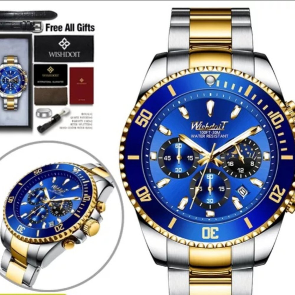 100% Original WISHDOIT TOP Brand Men Watch